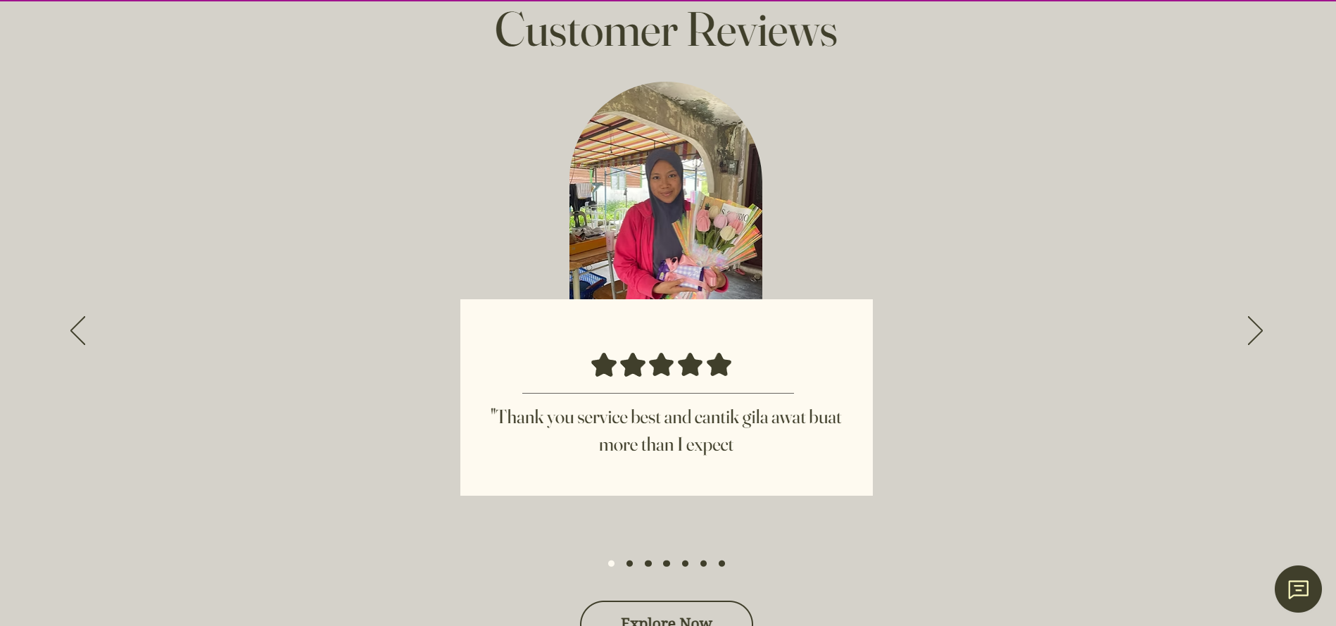 Customer Review page